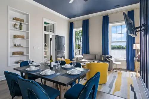 Unit 3: A tastefully designed and decored living space with fully loaded kitchen and high ceiling